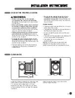 Предварительный просмотр 9 страницы LG WM0642H Series User'S Manual & Installation Instructions