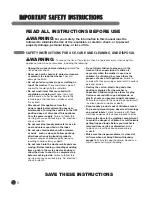 Preview for 6 page of LG WM1377HW Series User'S Manual & Installation Instructions