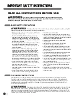 Preview for 4 page of LG WM2901H*A Series User'S Manual & Installation Instructions