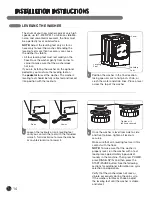 Предварительный просмотр 14 страницы LG WM3001H series User'S Manual & Installation Instructions