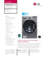 Preview for 1 page of LG WM3150H Series Specifications