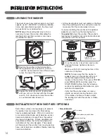 Предварительный просмотр 14 страницы LG WM3987H Series User And Installation Manual