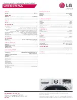 Preview for 2 page of LG WM3997HWA Specifications