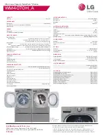 Preview for 2 page of LG WM4070HVA Specifications