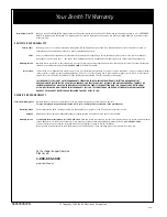 Preview for 48 page of LG Zenith H19F34DT Installation / Operating Manual | Warranty