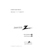 Preview for 1 page of LG Zenith H20J54DT Installation Manual & Warranty