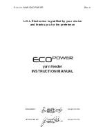 Предварительный просмотр 3 страницы LGL Electronics EcoPower Instruction Manual