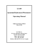 Предварительный просмотр 2 страницы LI-COR Li-189 Instruction Manual