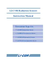 Предварительный просмотр 1 страницы LI-COR LI-190SA Instruction Manual