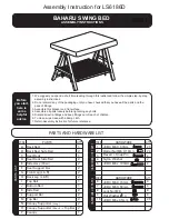 Предварительный просмотр 1 страницы Li-Lo Leisure BAHARU SWING BED Assembly Instruction