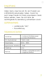 Preview for 3 page of Liam & Daan 303214 User Manual