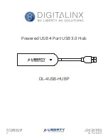 LIBERTY AV SOLUTIONS DigitaLinx DL-4USB-HUBP Quick Manual preview