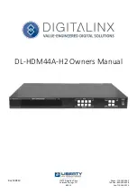 LIBERTY AV SOLUTIONS DIGITALINX DL-HDM44A-H2 Owner'S Manual предпросмотр