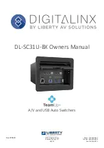 LIBERTY AV SOLUTIONS DIGITALINX DL-SC31U-BX Owner'S Manual предпросмотр