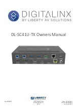 LIBERTY AV SOLUTIONS DIGITALINX DL-SC41U-TX Owner'S Manual preview