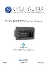 LIBERTY AV SOLUTIONS DigitaLinx TeamUp+ DL-SC41UP-BXTX Owner'S Manual preview