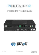 LIBERTY AV SOLUTIONS DIGITALINXIP SDVoE IPEX6000TC-F Install Manual preview