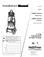 Предварительный просмотр 1 страницы Liberty Pumps LGH02 Series Installation Manual