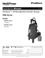 Liberty Pumps ProVore PRG Series Installation Manual предпросмотр