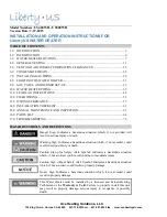 Liberty US400WH Installation And Operation Instructions Manual preview