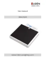 Lidén Weighing BW-0520 User Manual предпросмотр