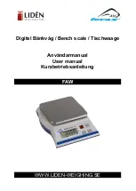 Lidén Weighing ferax FAW User Manual preview