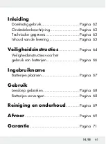 Preview for 61 page of lidl 110713 Operation And Safety Notes