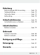 Preview for 73 page of lidl 110713 Operation And Safety Notes