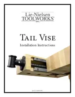 Lie-Nielsen TOOLWORKS Tail Vise Installation Instructions Manual preview