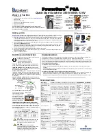 Liebert PowerSure PSA 350-1000VA Quick Start Manual preview