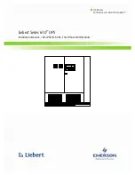 Preview for 1 page of Liebert SERIES 610 Installation Manual