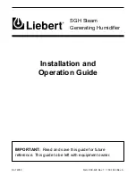 Liebert SGH Steam Installation And Operation Manual preview