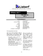 Предварительный просмотр 28 страницы Liebert UPStation GXT User Manual