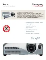 Предварительный просмотр 1 страницы Liesegang dv 420 Technical Specifications