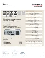 Предварительный просмотр 2 страницы Liesegang dv 420 Technical Specifications