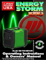 LIFAN	 Power USA Energy Storm ESI-7000iER-EFI Operating Instructions And Owner'S Manual preview