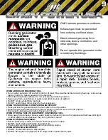 Preview for 9 page of LIFAN	 Power USA Energy Storm ESI-7000iER-EFI Operating Instructions And Owner'S Manual