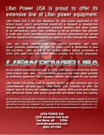 Preview for 60 page of LIFAN	 Power USA Energy Storm ESI-7000iER-EFI Operating Instructions And Owner'S Manual