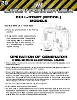 Предварительный просмотр 20 страницы LIFAN	 Power USA Energy Storm ESI-860i-CA Operating Instructions And Owner'S Manual