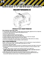 Предварительный просмотр 26 страницы LIFAN	 Power USA Energy Storm ESI-860i-CA Operating Instructions And Owner'S Manual