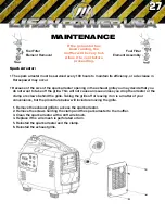 Предварительный просмотр 27 страницы LIFAN	 Power USA Energy Storm ESI-860i-CA Operating Instructions And Owner'S Manual