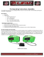 Preview for 18 page of LIFAN	 Power USA ENERGY STORM ESI2500iER-EFI-CA Operating Instructions And Owner'S Manual