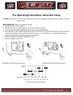 Preview for 19 page of LIFAN	 Power USA ENERGY STORM ESI2500iER-EFI-CA Operating Instructions And Owner'S Manual