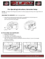 Preview for 22 page of LIFAN	 Power USA ENERGY STORM ESI2500iER-EFI-CA Operating Instructions And Owner'S Manual