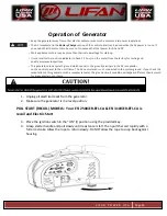 Preview for 27 page of LIFAN	 Power USA ENERGY STORM ESI2500iER-EFI-CA Operating Instructions And Owner'S Manual