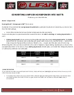 Preview for 51 page of LIFAN	 Power USA ENERGY STORM ESI2500iER-EFI-CA Operating Instructions And Owner'S Manual