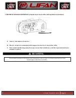 Preview for 72 page of LIFAN	 Power USA ENERGY STORM ESI2500iER-EFI-CA Operating Instructions And Owner'S Manual