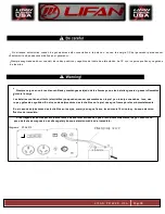 Preview for 99 page of LIFAN	 Power USA ENERGY STORM ESI2500iER-EFI-CA Operating Instructions And Owner'S Manual