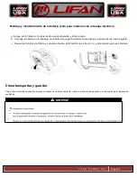 Preview for 102 page of LIFAN	 Power USA ENERGY STORM ESI2500iER-EFI-CA Operating Instructions And Owner'S Manual