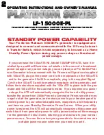 Предварительный просмотр 2 страницы LIFAN	 Power USA LF-15000E-PL Operating Instructions And Owner'S Manual